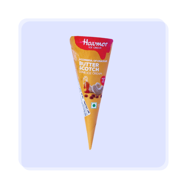 Havmor Butterscotch Cone Ice Cream