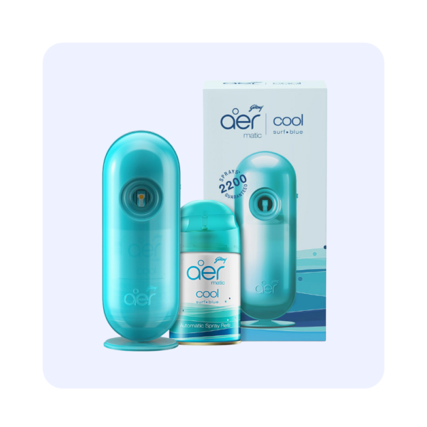 Godrej Aer Matic - Automatic Air Freshner Spray Surf Blue