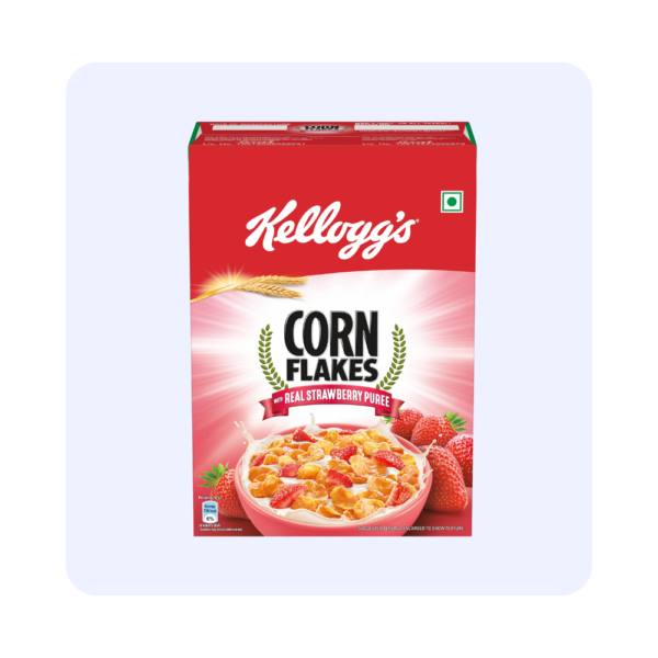 Kellogg's Corn Flakes With Strawberry Puree 300g