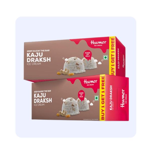 Havmor Kaju Draksh Family Pack 700ml Buy 1 get 1
