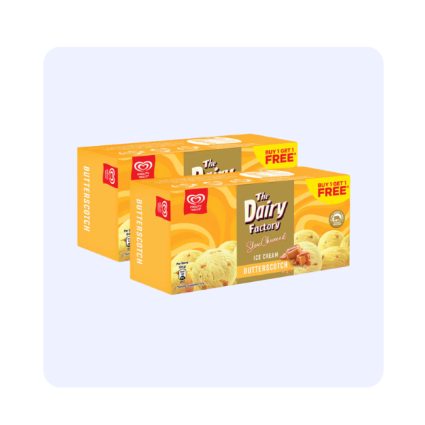 Kwality wall's Butterscotch 700ml family Pack Buy 1 get 1