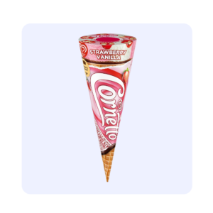 Kwality wall's Strawberry Vanilla Cornetto