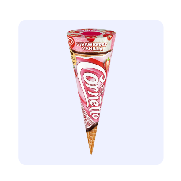 Kwality wall's Strawberry Vanilla Cornetto