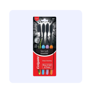 Colgate Slim Soft Tooth brush Charcoal Deep Cleaning Buy 2 Get 2 free