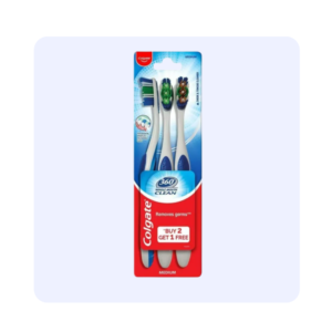 Colgate 360° Whole Mouth Clean Medium Tooth Brush Buy 2 Get 1 free