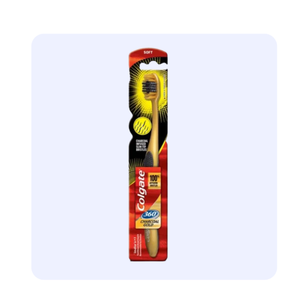 Colgate Tooth Brush Soft 360? Charcoal Gold