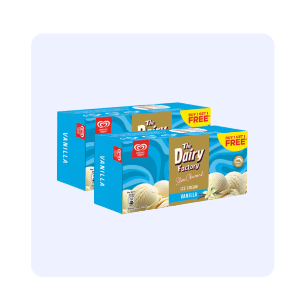 Kwality wall's Vanilla 700ml family Pack Buy 1 get 1