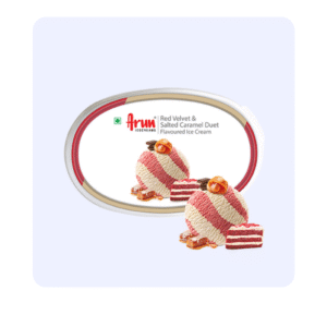 Arun Red Velvet & Salted Caramel Duet flavored ice cream 550g/1L