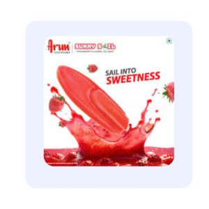 Arun ice cream Sunny Sail Strawberry flavored ice cream